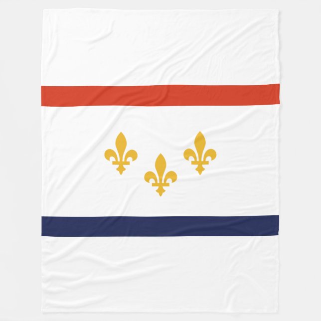 Flagge New Orleans, Louisiana Fleece Blanket (Vorderseite)
