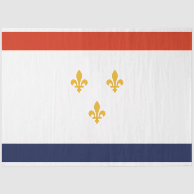 Flagge New Orleans (Louisiana, USA) Seidenpapier (Vorderseite)