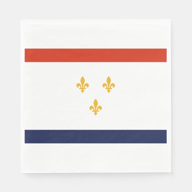 Flagge New Orleans (Louisiana, USA) Serviette (Vorderseite)