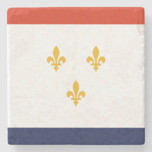 Flagge New Orleans (Louisiana, USA) Steinuntersetzer
