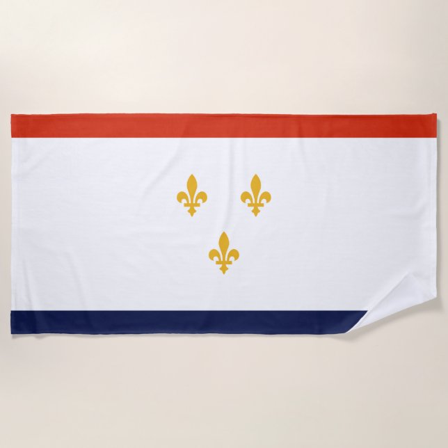 Flagge New Orleans (Louisiana, USA) Strandtuch (Vorderseite)