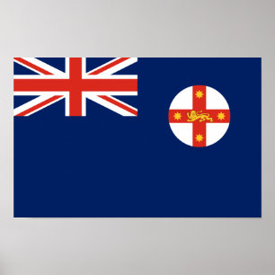 Flagge New South Wales, Australien Poster