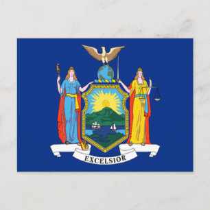 Flagge New Yorks Postkarte