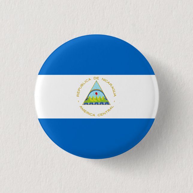 Flagge Nicaraguas Button (Vorderseite)