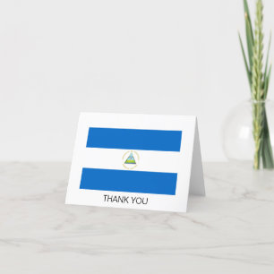 Flagge Nicaraguas Dankeskarte