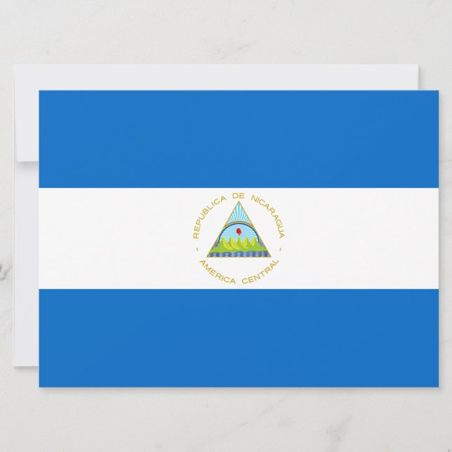 Flagge Nicaraguas Karte (Vorderseite)