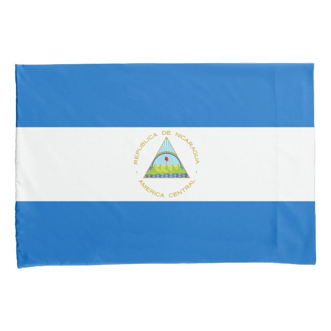 Flagge Nicaraguas Kissenbezug (Vorderseite-Rechts)