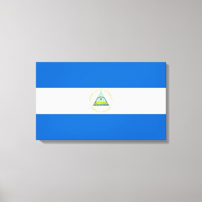 Flagge Nicaraguas Leinwanddruck (Vorderseite)