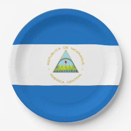 Flagge Nicaraguas Pappteller