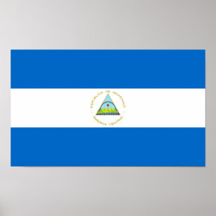 Flagge Nicaraguas Poster