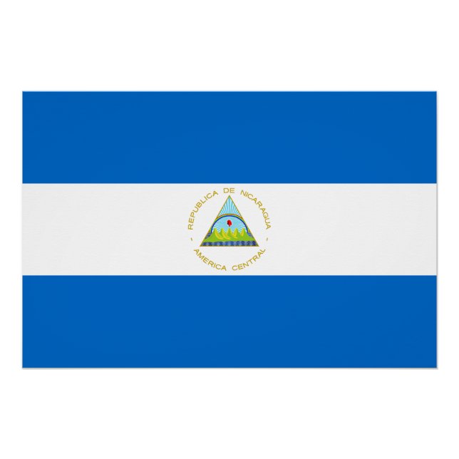 Flagge Nicaraguas Poster (Vorderseite)