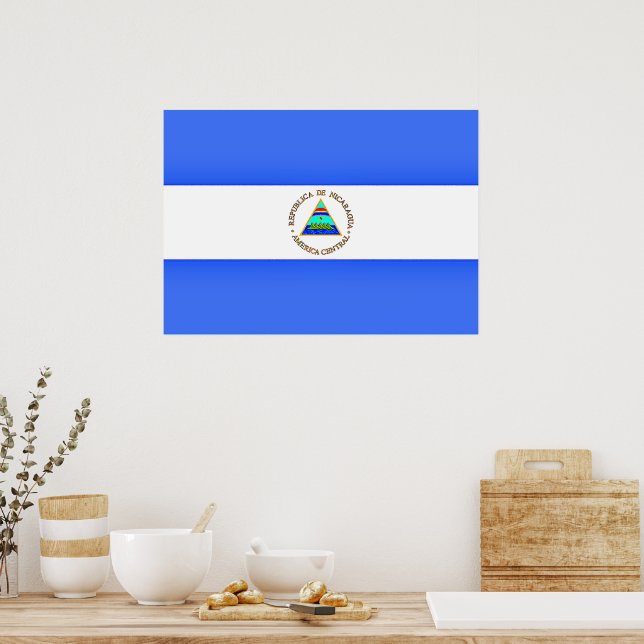 Flagge Nicaraguas Poster (Küche)
