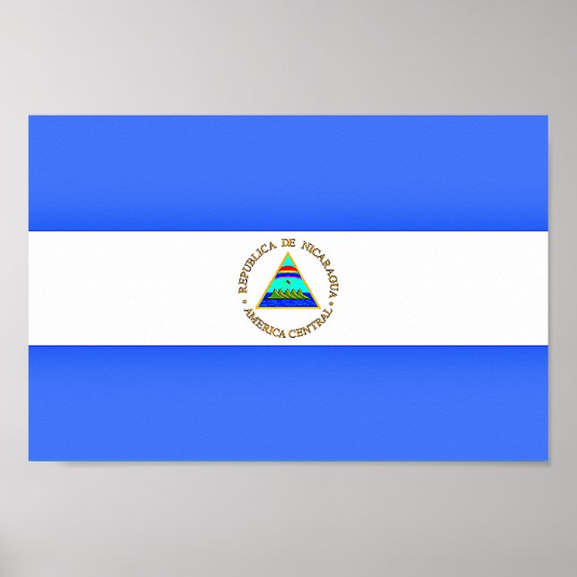 Flagge Nicaraguas Poster (Vorne)