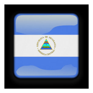 Flagge Nicaraguas Poster