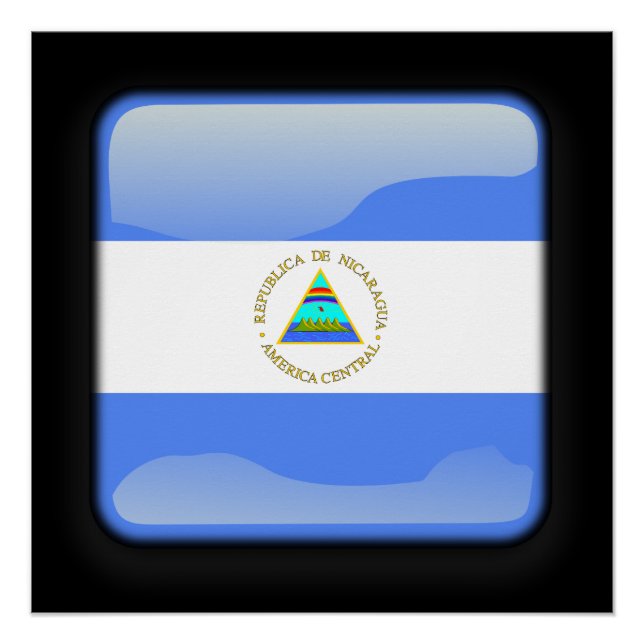 Flagge Nicaraguas Poster (Vorderseite)
