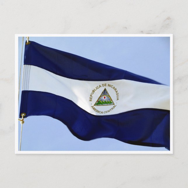 Flagge Nicaraguas Postkarte (Vorderseite)