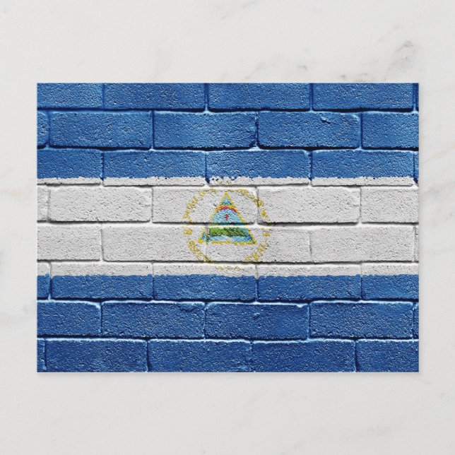 Flagge Nicaraguas Postkarte (Vorderseite)