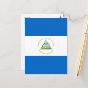 Flagge Nicaraguas Postkarte