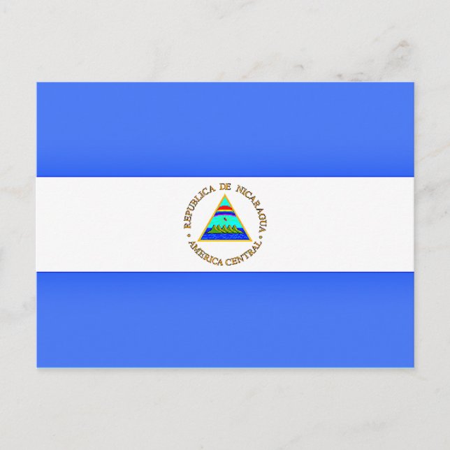 Flagge Nicaraguas  Postkarte (Vorderseite)