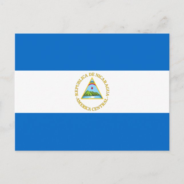 Flagge Nicaraguas Postkarte (Vorderseite)