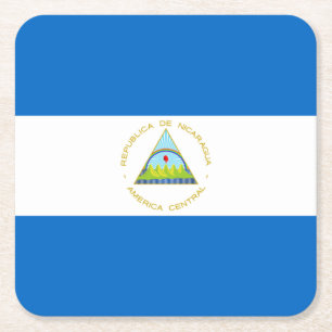 Flagge Nicaraguas Rechteckiger Pappuntersetzer