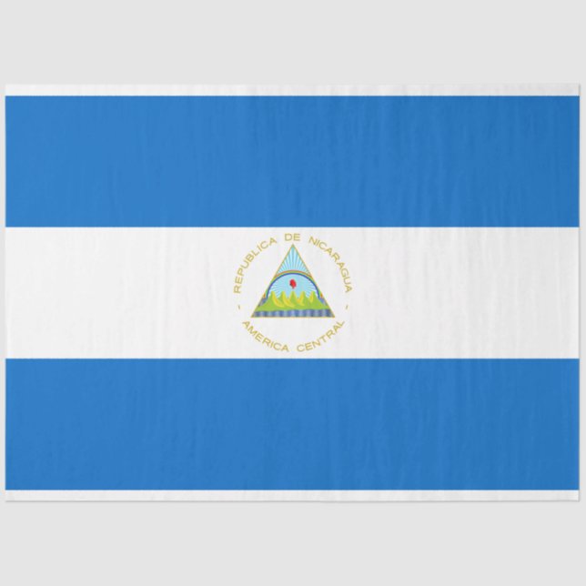 Flagge Nicaraguas Seidenpapier (Vorderseite)