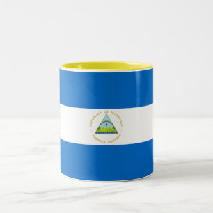 Flagge Nicaraguas Zweifarbige Tasse