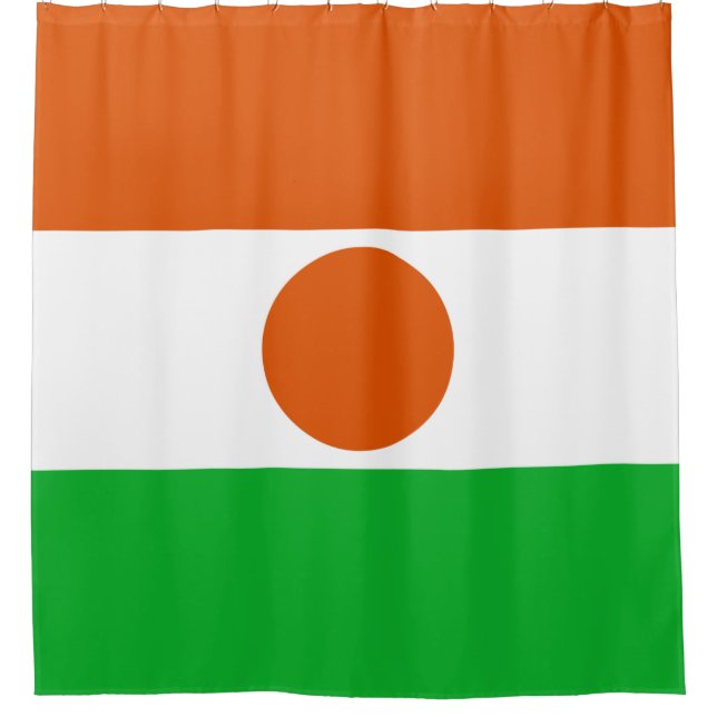 Flagge Niger (afrikanisches Land) Duschvorhang (Vorderseite)