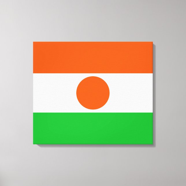 Flagge Niger (afrikanisches Land) Leinwanddruck (Vorderseite)