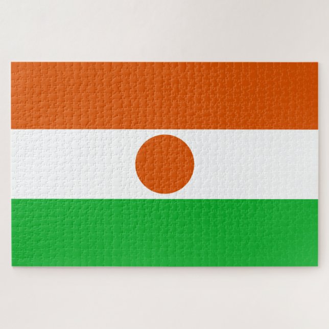 Flagge Niger (afrikanisches Land) Puzzle (Horizontal)