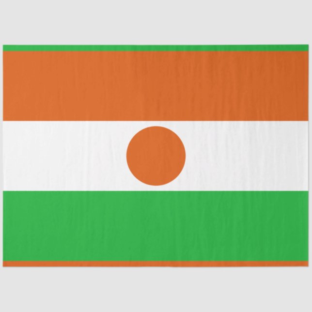Flagge Niger (afrikanisches Land) Seidenpapier (Vorderseite)