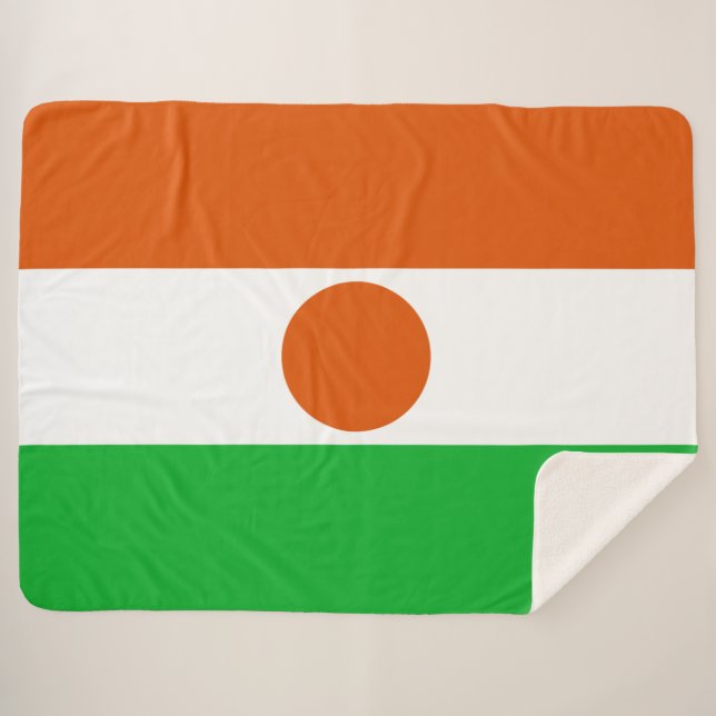 Flagge Niger (afrikanisches Land) Sherpadecke (Vorderseite (Horizontal))