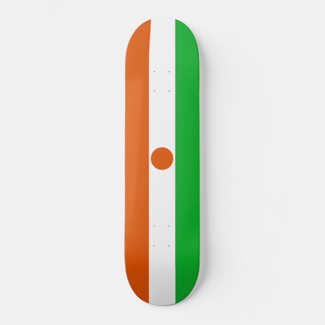 Flagge Niger (afrikanisches Land) Skateboard (Vorderseite)