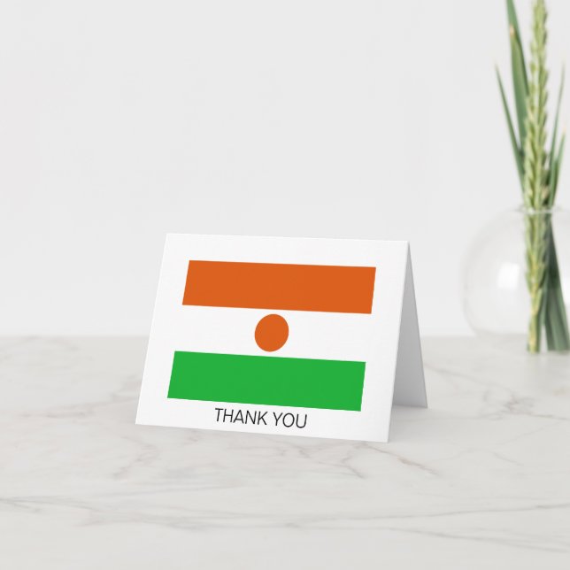 Flagge Niger Dankeskarte (Vorderseite)