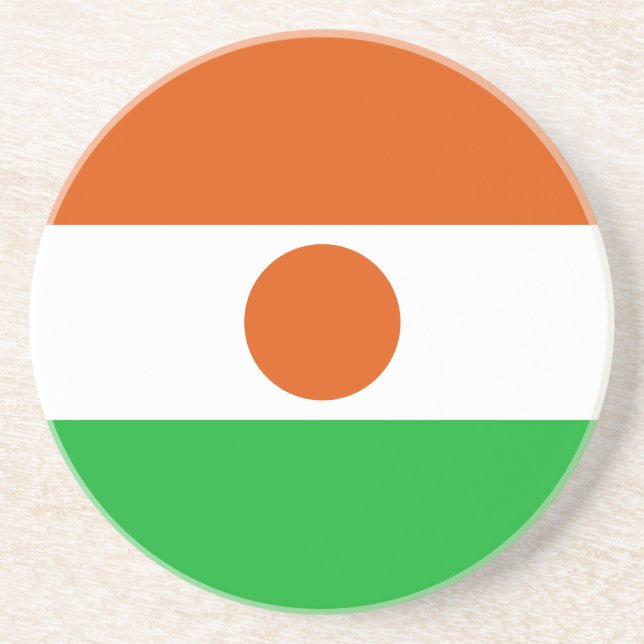 Flagge Niger Getränkeuntersetzer (Vorne)