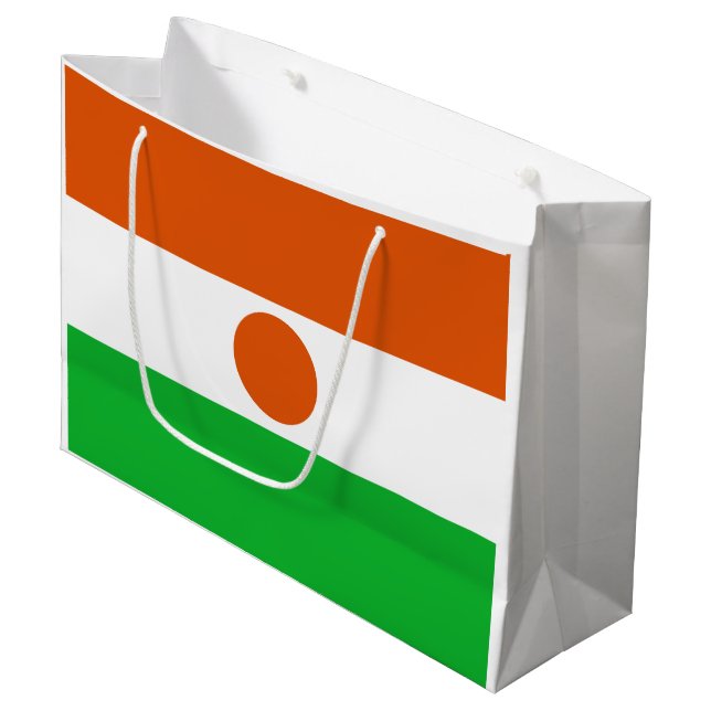 Flagge Niger Große Geschenktüte (Vorderseite Schrägansicht)