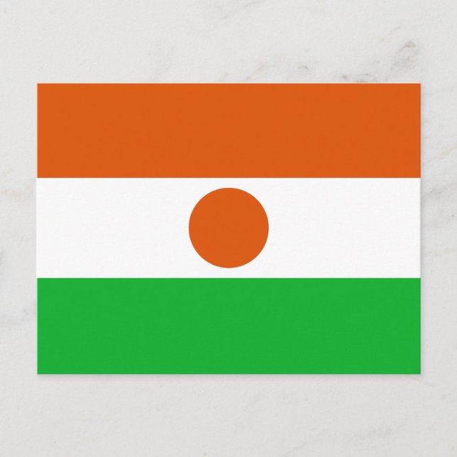 Flagge Niger Postkarte (Vorderseite)