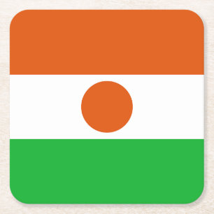Flagge Niger Rechteckiger Pappuntersetzer