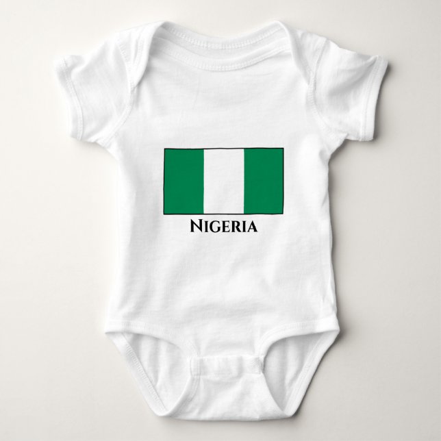 Flagge Nigerias Baby Strampler (Vorderseite)