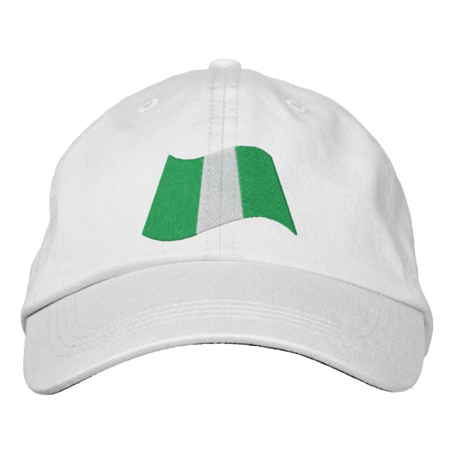 Flagge Nigerias Bestickte Baseballkappe (Vorderseite)