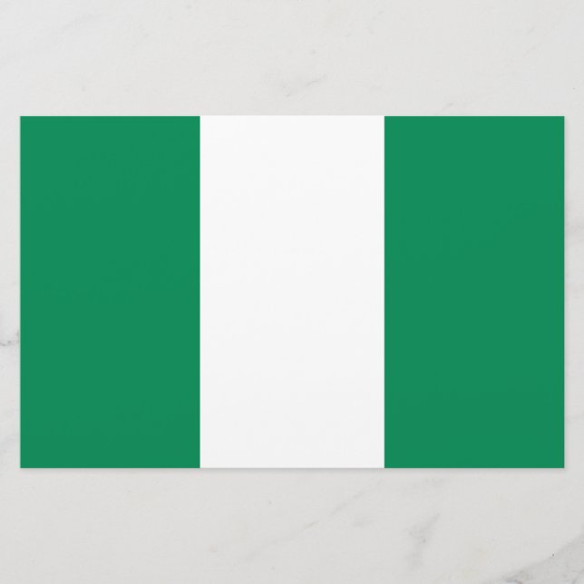 Flagge Nigerias Briefpapier (Vorderseite)