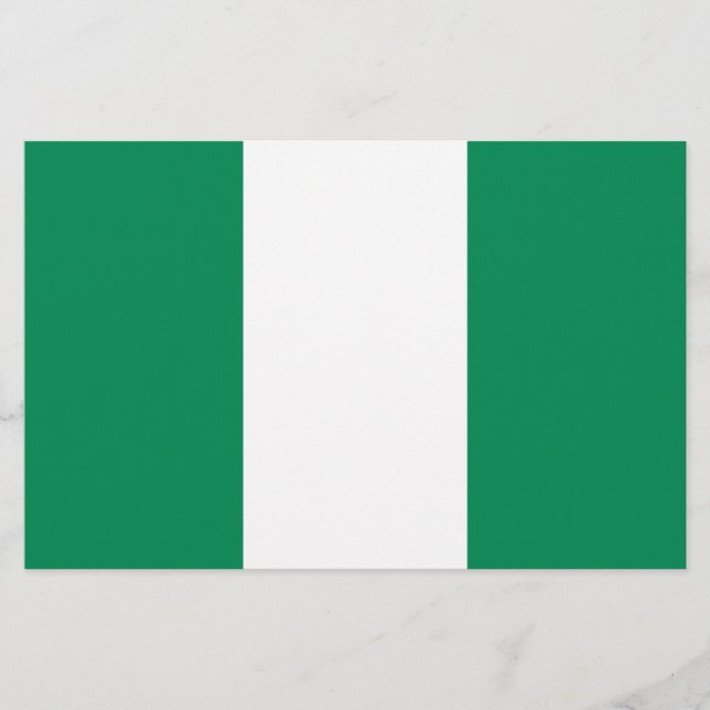 Flagge Nigerias Briefpapier (Vorderseite)