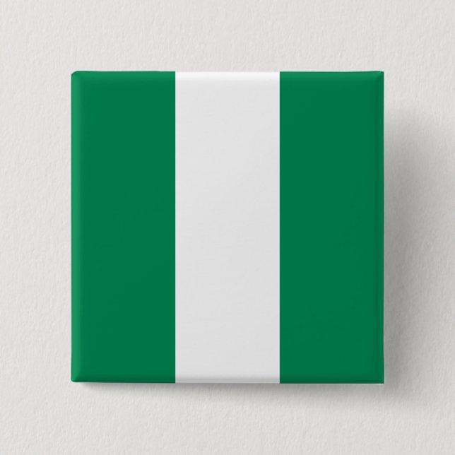 Flagge Nigerias Button (Vorderseite)