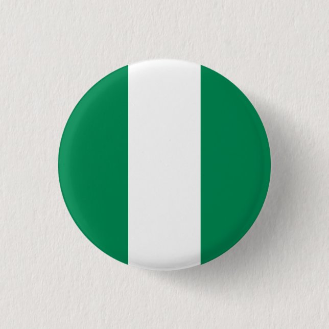 Flagge Nigerias Button (Vorderseite)