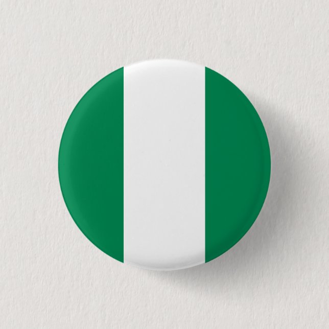 Flagge Nigerias Button (Vorderseite)