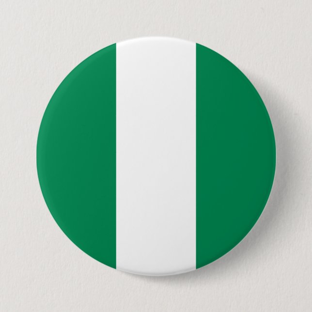 Flagge Nigerias Button (Vorderseite)