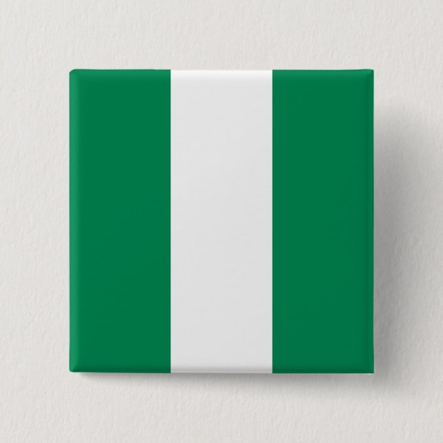Flagge Nigerias Button (Vorderseite)