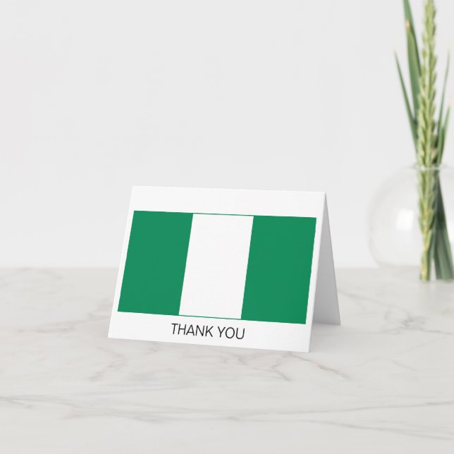 Flagge Nigerias Dankeskarte (Vorderseite)