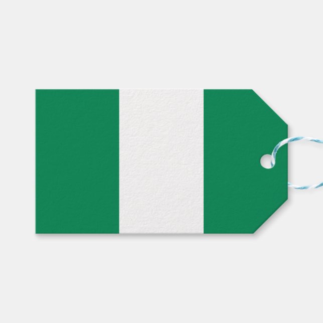 Flagge Nigerias Geschenkanhänger (Vorderseite (Horizontal))