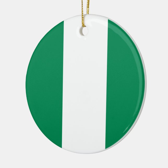Flagge Nigerias Keramik Ornament (Links)